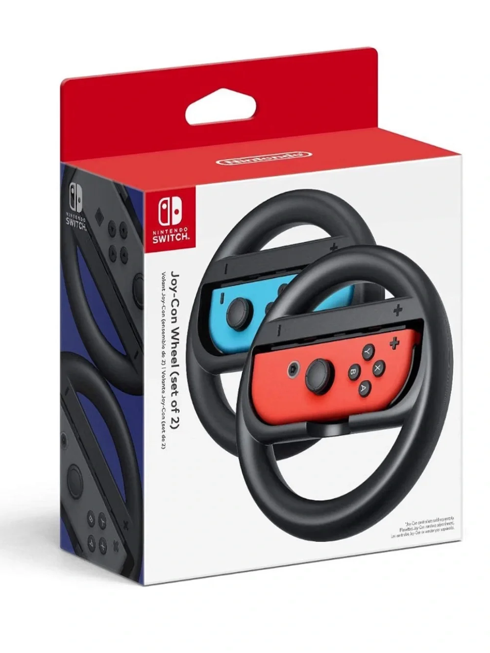 Nintendo Joy-Con Wheel Set – Red and Blue Joy-Cons with Black Wheels